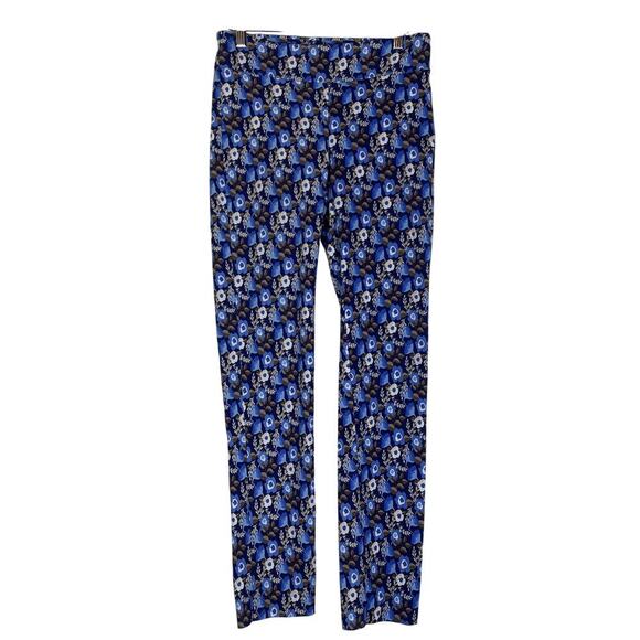 J. McLaughlin Women's Blue/Brown Printed Masie Pull-On Ankle Pant Size 4 or S - Picture 3 of 7